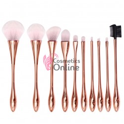 Pensule de Make-up 10 bucati Pink Profesionale MKB07